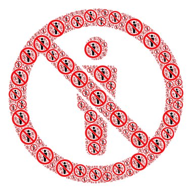 Yasak Adam Şekil Özyineleme Kolajı