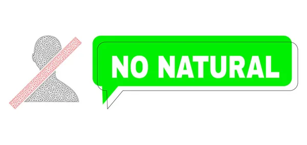 Shifted No Natural Green Chat Frame and Mesh 2D Zárt felhasználó — Stock Vector