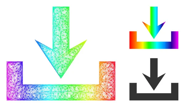 Spectrum Linear Gradient Downloads Icon — Stock Vector