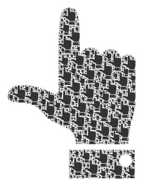 Kişisel Simgelerin El İşaretleyicisi Özyinelemeli Kompozisyonu