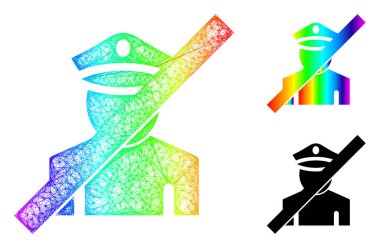 Hayalet Ağ Gradyan Frorbidden Polis Simgesi