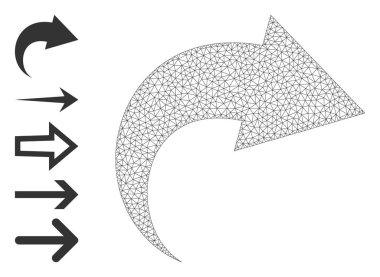 Basit İşaretli Çokgen Yeniden Yapılandırma Simgesi