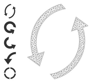 Basit Sembollerle Çokgen Ağ Tazeleme Simgesi