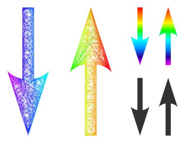 Spektral Net Gradyan Dikey Değişim Okları Simgesi