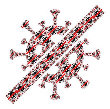 Koronavirüs Özyinelemeli Simgeler Mozaiğini Sonlandır