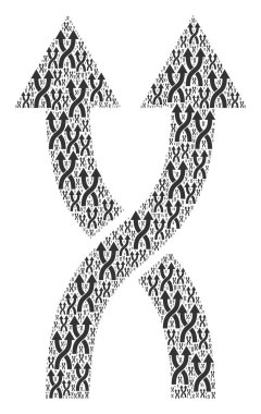 Okları Yukarı Karıştır Kendi Simgelerinin Özyineleme Bileşimi