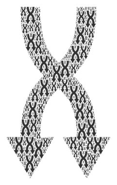 Okları Kendinden İkonların Özyinelemeli Kolajına Karıştır