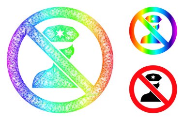 Spektrum Doğrusal Gradyan Polis Durdurma Simgesi