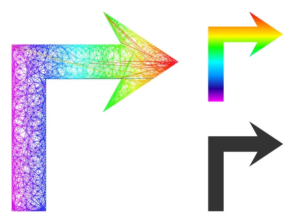 Espectro Gradiente lineal Gire a la derecha Icono — Archivo Imágenes Vectoriales