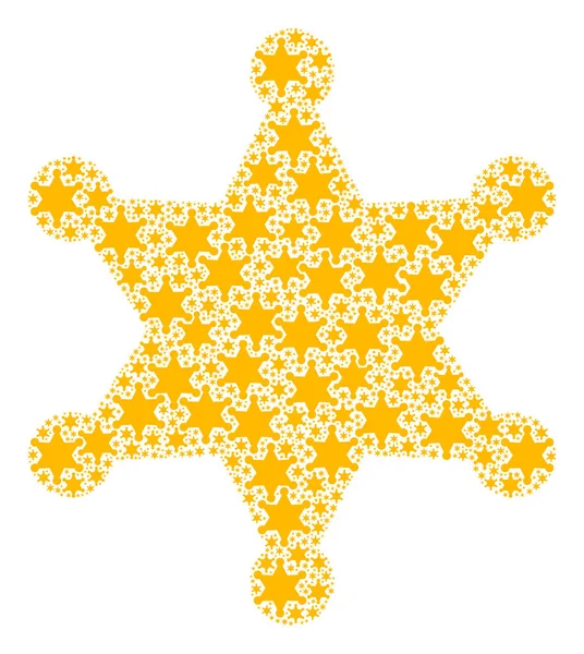 Shérif Star Composition récursive de lui-même Articles — Image vectorielle