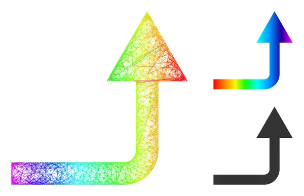 Spektral netto maskvidd sväng framåt ikonen — Stock vektor