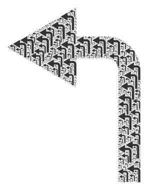 Özyinelemeli Ögelerin Özyinelemeli Mozaiğini Sola Dön