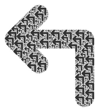 Ögelerin Özyineleme Mozaiğini Sola Çevir