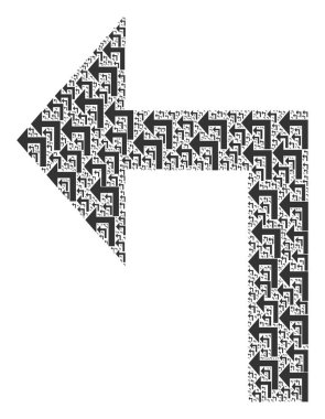 Ögelerin Fraktal Mozaiğinden Sola Dön