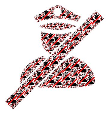 Yanlış Polis Memuru Itself Simgelerinin Fraktal Kompozisyonu