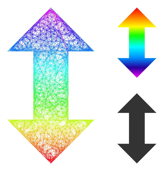 Gökkuşağı Ağı Gradyan Dikey Değişim Okları Simgesi