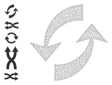 Basit Sembollü Web Ağ Takas Okları Simgesi