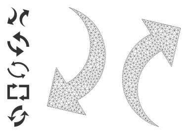 Basit Sembollü Web Ağ Değiştirme Okları Simgesi