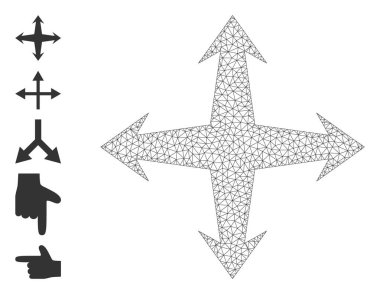 Web Ağ Simgesi Simgesini Basit Sembollerle Genişlet