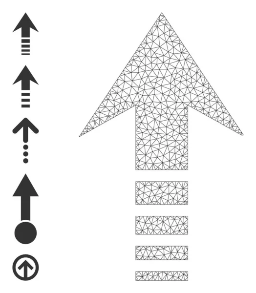 Web Net Enviar Icono con Pictogramas Simples — Vector de stock