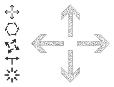 Web Ağı Okları Simgesini Basit Resim Grafikleriyle Genişlet