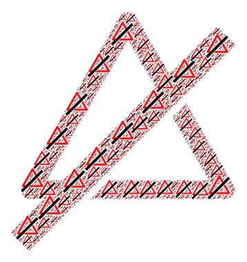 Özyinelemeli Simgeler Tehlike Yok Kolajı