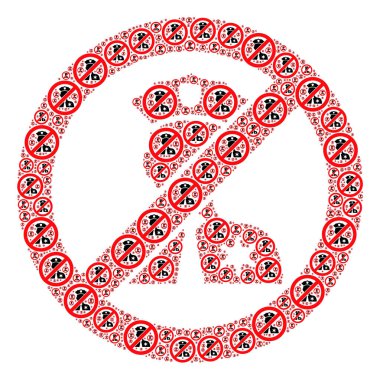 Ögelerin Giriş Polisi Fraktal Mozaiği Yok