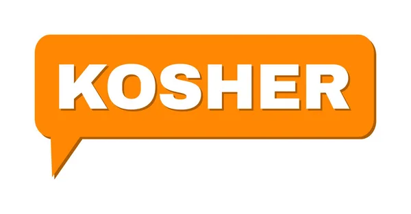 Speech KOSHER Colored Cloud Message — Stock Vector
