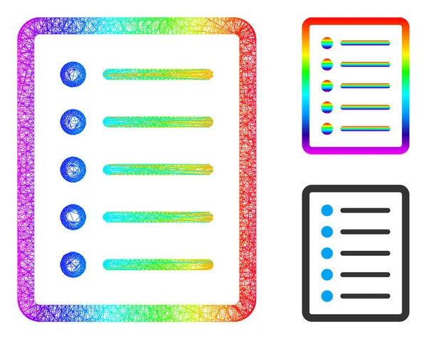 Liste de gradient de réseau spectral Page Icône — Image vectorielle