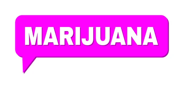 Chat MARIJUANA Renkli Kabarcık Çerçevesi — Stok Vektör