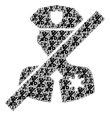 Polis Şerif Fraktal Itself Icons Kolajı Yok