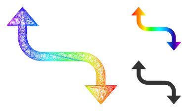 Spektrum Net Gradyan Karşıt Büküm Oku Simgesi