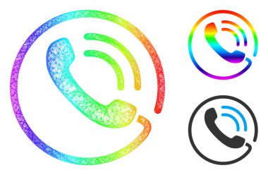 Spektral Doğrusal Gradyan Telefon Çağrı Simgesi