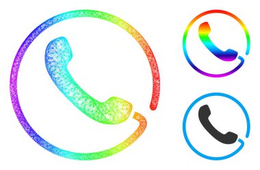 Gökkuşağı Ağ Gradyan Telefon Simgesi