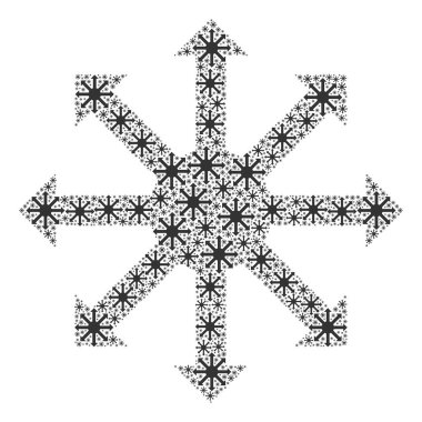 Itself Simgelerinin Radyal Oklar Özyineleme Mozaiği