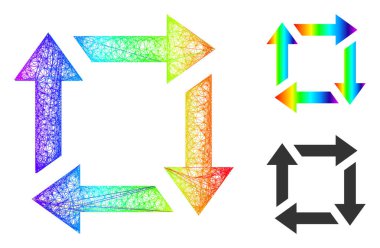 Spektral Ağ Gradyan Geri Dönüşüm Simgesi