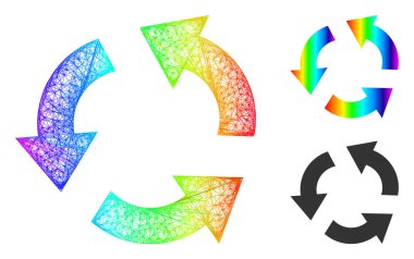 Spectral Network Gradient Recycle Icon clipart