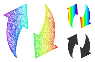 Rainbow Network Gradient Refresh Icon clipart