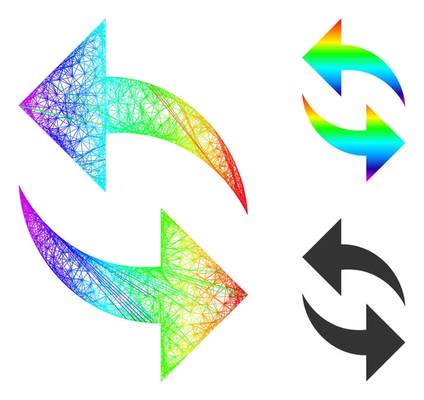 Rainbow Network Gradient Refresh Icône — Image vectorielle