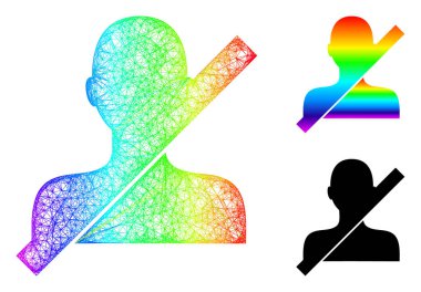 Hayalet Ağ Gradyan Kısıtlı Erkek Simgesi