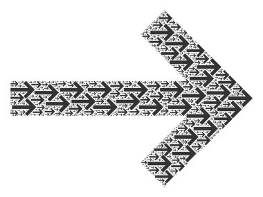 Sağ Ok Özyinelemeli Simgeler Kolajı