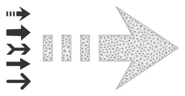 Web Ağı Basit Şekillerle Sağdaki Simgeyi Gönder