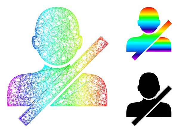 Gökkuşağı Yumurtadan Çıktı Gradyan Kısıtlı Kullanıcı Simgesi