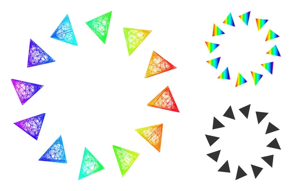 Rainbow Linear Gradient Rotate Ccw Icône — Image vectorielle