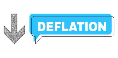 Deflasyon Sohbeti Çerçevesi ve Ağ Ağı Oku Simgesi Aşağı Taşıdı