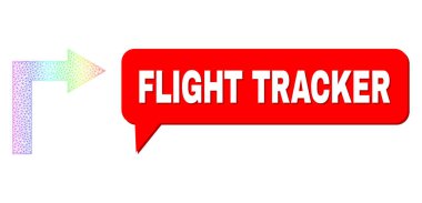 Spektrum Net Gradyan Sağa Dön Simge ve Gölge ile Uçuş İzleyici Sohbet Çerçevesi