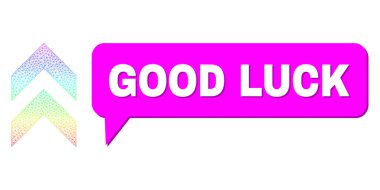 Spektral Ağ Gradyan Simgesi Yukarı Taşı ve Gölgeyle İyi şanslar iletisi köpüğü