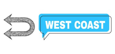 Batı Yakası Mesaj Kabarcığı ve Ağ Çift Sol Ok Simgesi Taşıdı