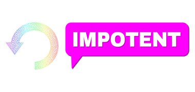 Spektrum Ağ Gradyanı Simge ve İktidarsız İleti Baloncuğunu Gölge ile Döndür