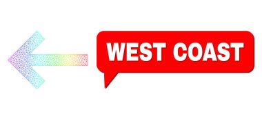 Gökkuşağı Ağları Gradyan Sol Ok Simgesi ve Gölge ile Batı Yakası Sohbet Balonu